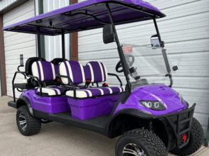 Purple Advanced EV 6 Passenger Lifted Golf Cart cabo san lucas golf cart rental, golf cart rentals